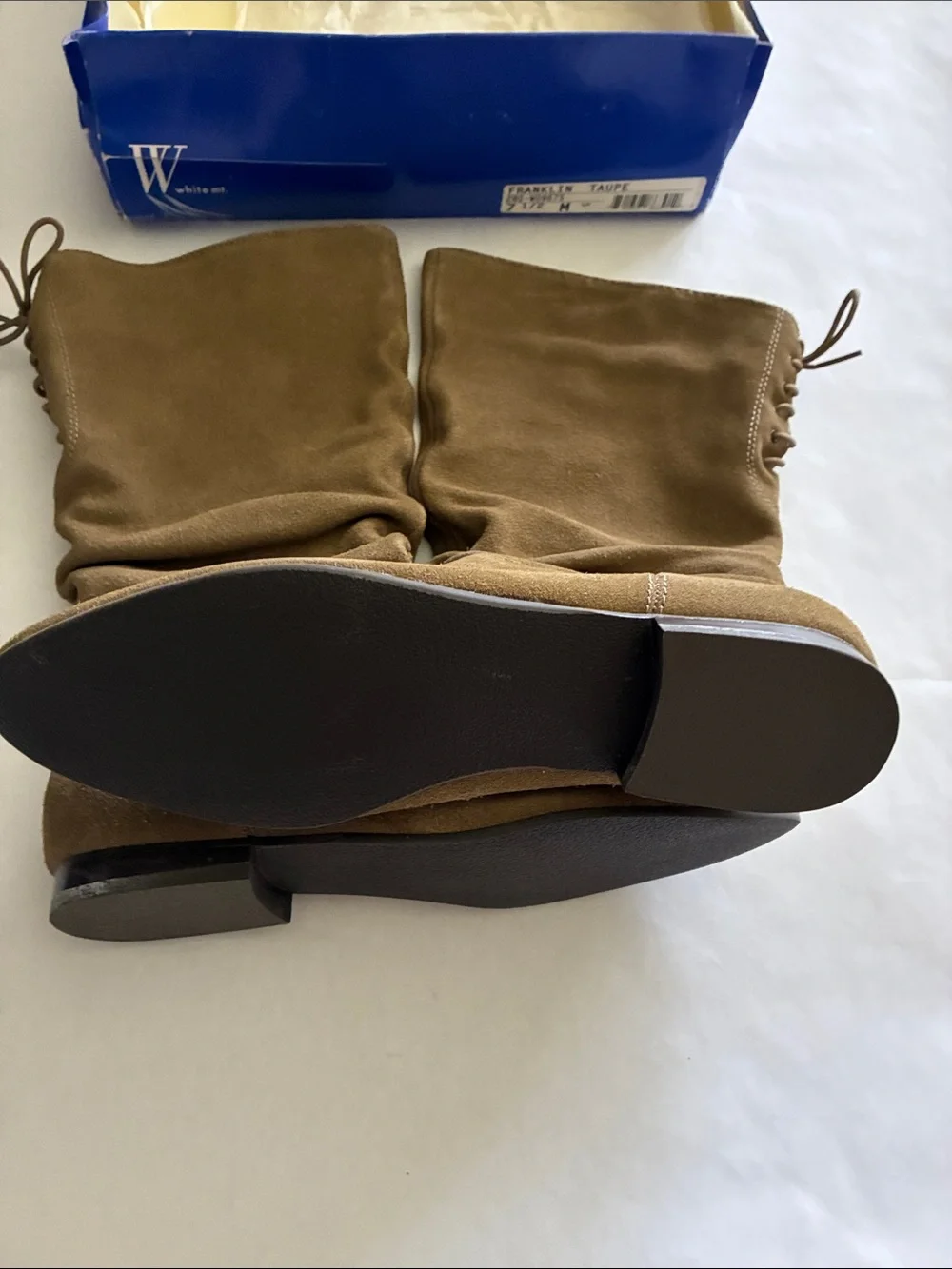 White Mountain Taupe Stretch Boots